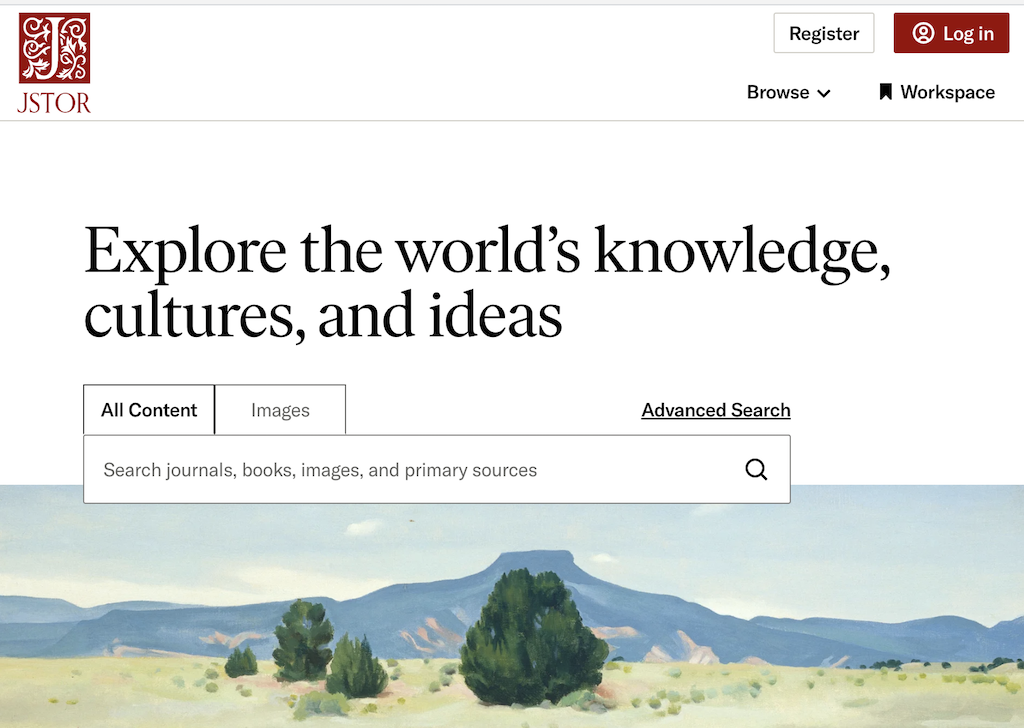 JSTOR (Journal Store) Website