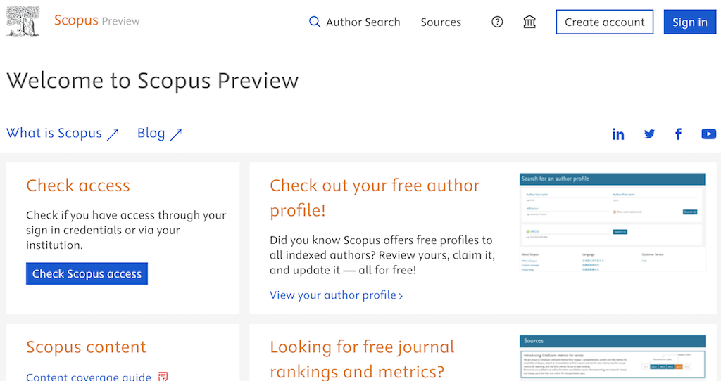 Scopus Citation Website
