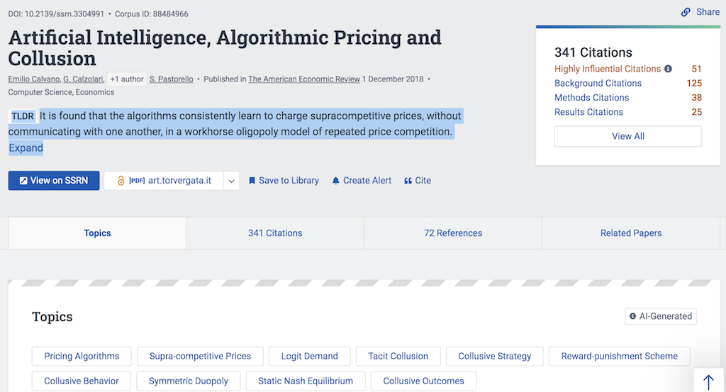 TLDR Feature on Semantic Scholar