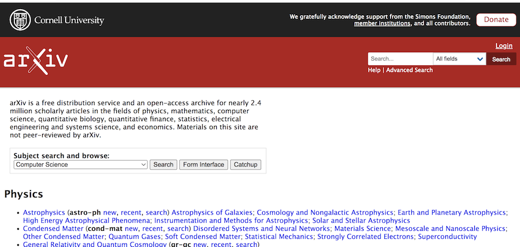 arXiv Article Database